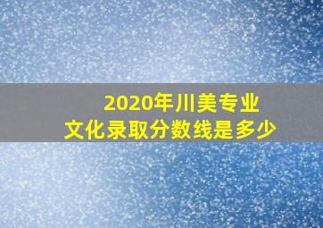 2020年川美专业 文化录取分数线是多少